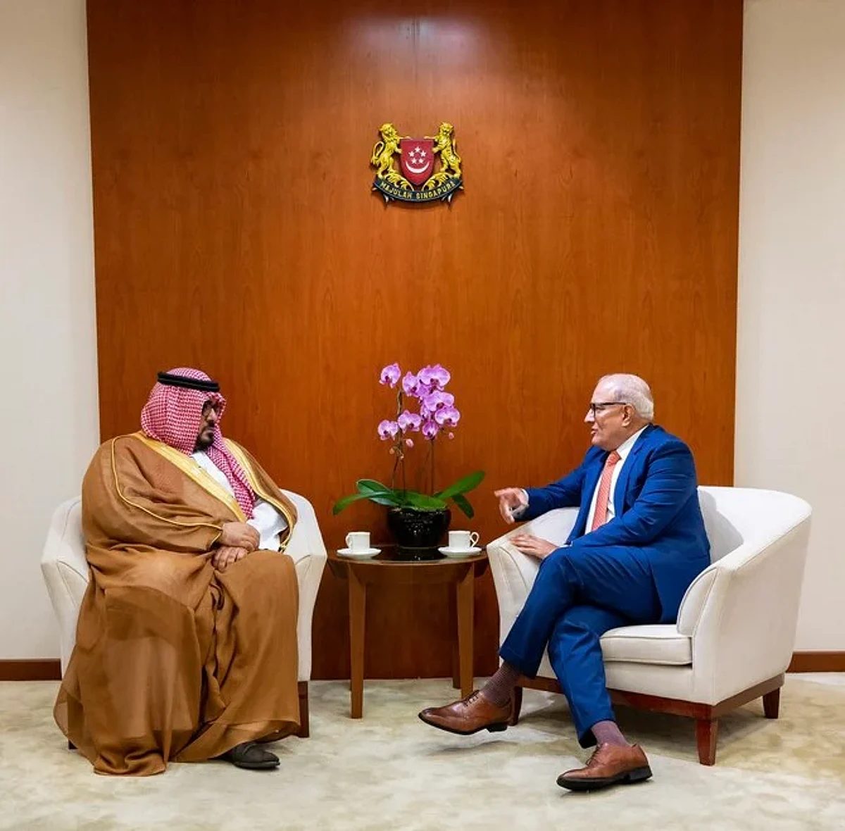 Saudi economy and planning minister holds several bilateral meetings in Singapore