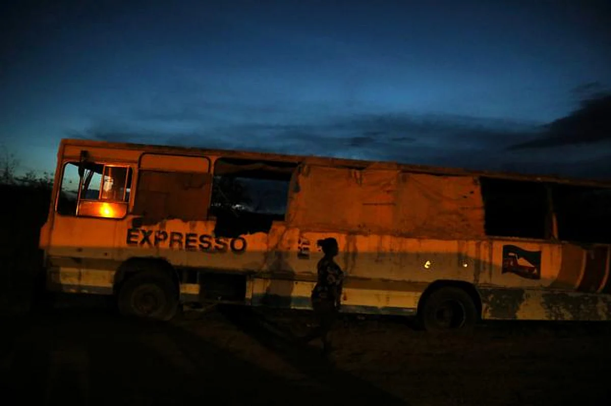 Houseless Venezuelans live in rusty bus at Brazil border