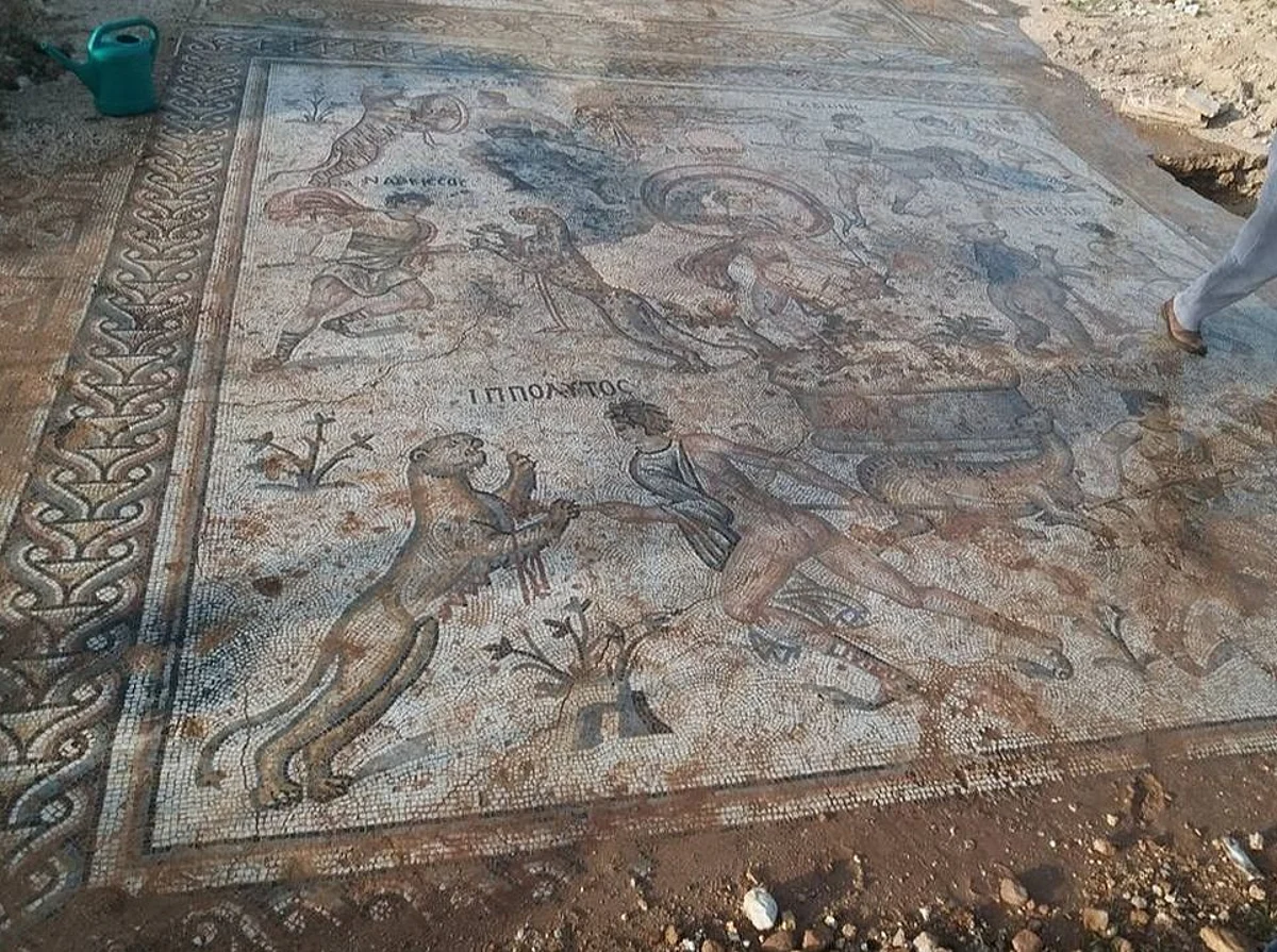 A mosaic claimed to be from Aleppo, offered for sale on Facebook