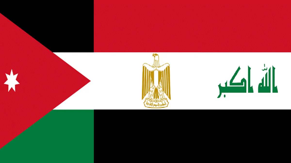 Jordan, Egypt and Iraq flag's