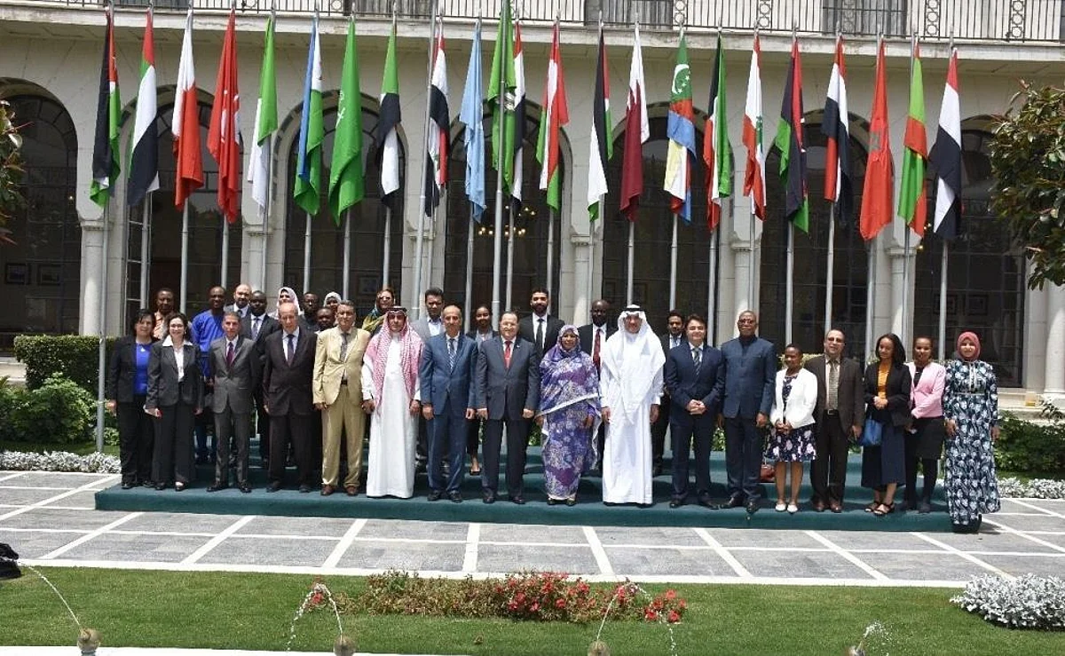 Saudi ambassador to Egypt takes part in a preparatory meeting for the Arab African summit