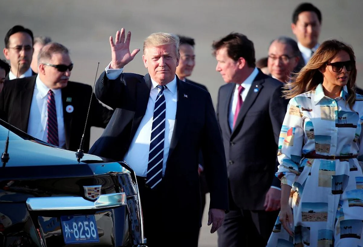 Trump arrives in Japan for ceremonial visit as trade tensions loom
