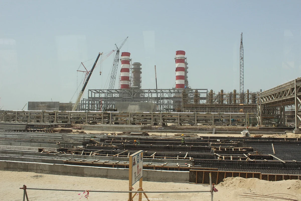 An archive photo of Al-Jubail desalination plant in Saudi Arabia