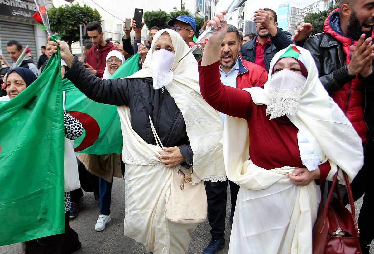 Algerians defiant in first protest since election call