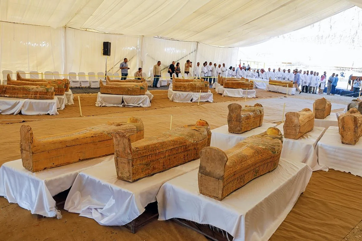 Egypt unveils biggest ancient coffin find in over a century