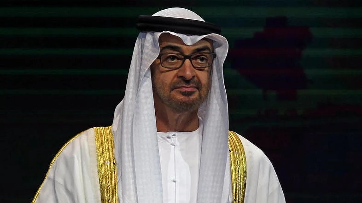 Crown Prince of Abu Dhabi, Sheikh Mohamed bin Zayed al-Nahyan speaks during the 10th edition of the World Future Energy Summit on January 16, 2017 in the United Arab Emirates capital Abu Dhabi.