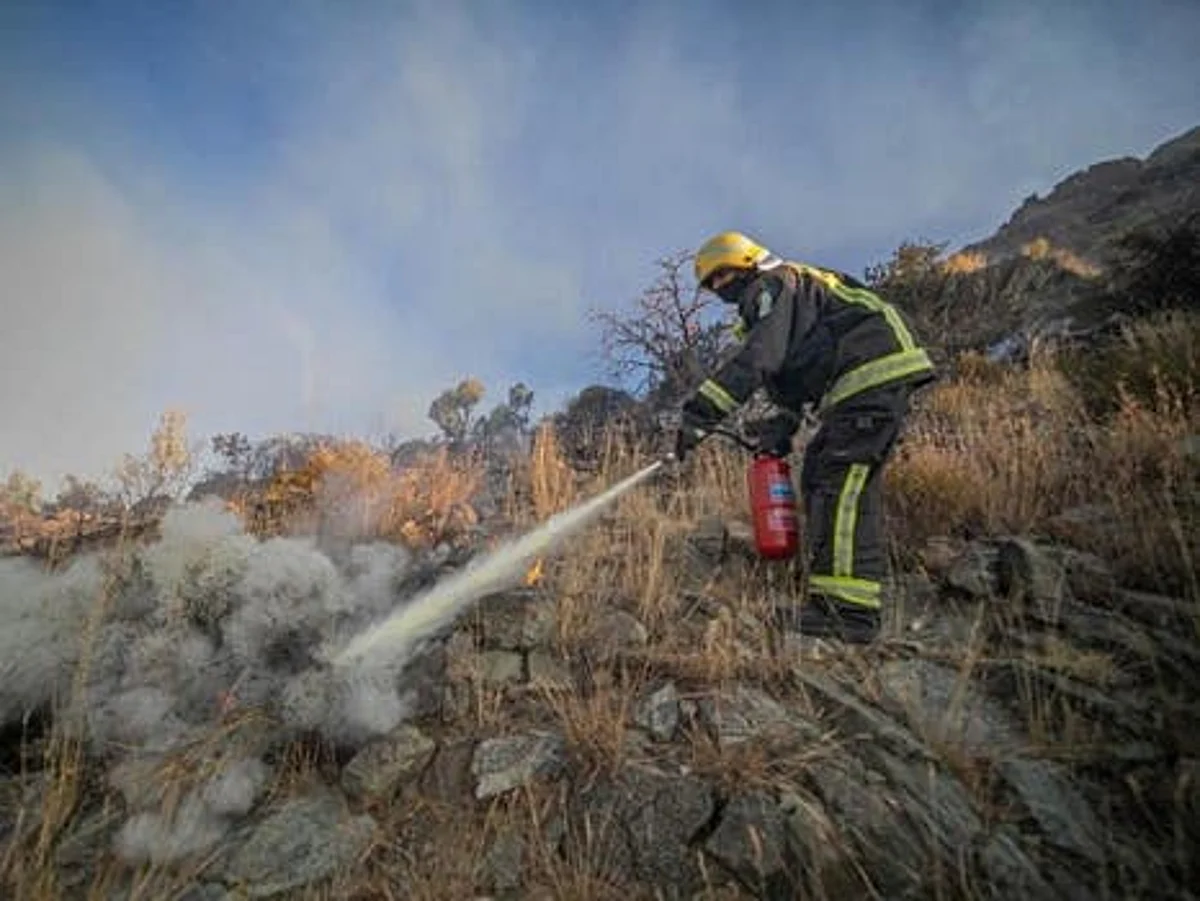 Ghulamah Mountain fire