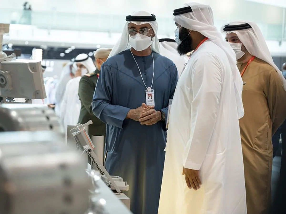 Abu Dhabi Crown Prince Visits Saudi Arabia’s Pavilion at IDEX 2021
