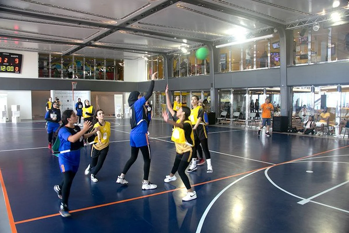 Saudi women play in 1st Netball Tournament on cruise in Red Sea