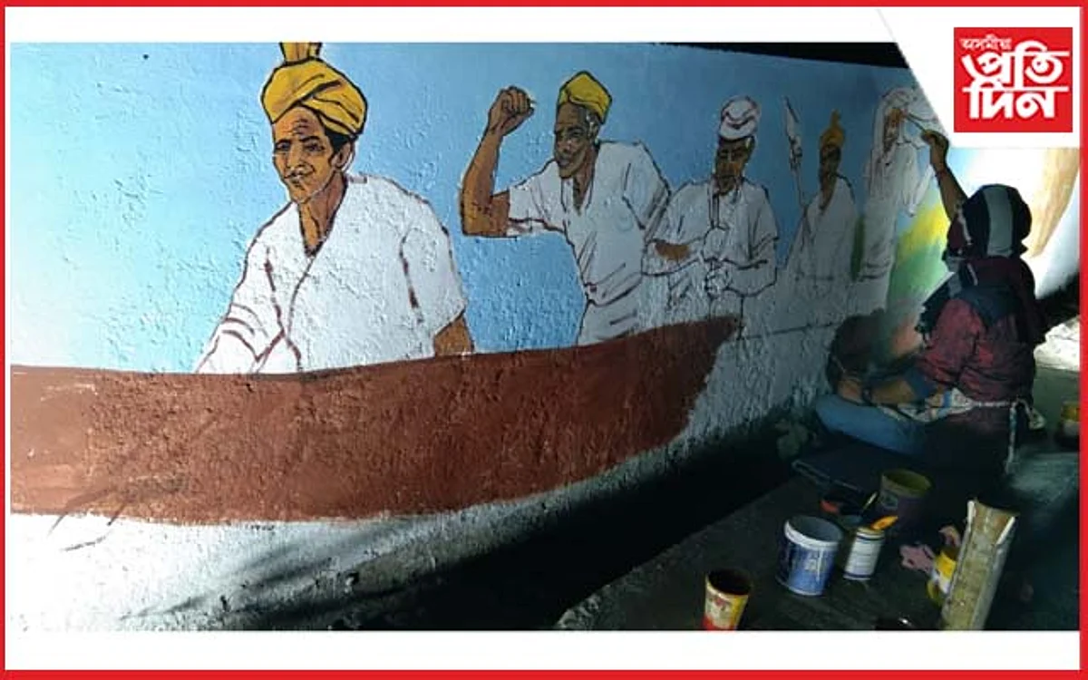 লাচিত বৰফুকনৰ ৪০০ সংখ্যক জন্ম জয়ন্তী উপলক্ষে মঙলদৈত দেৱাল অংকন...