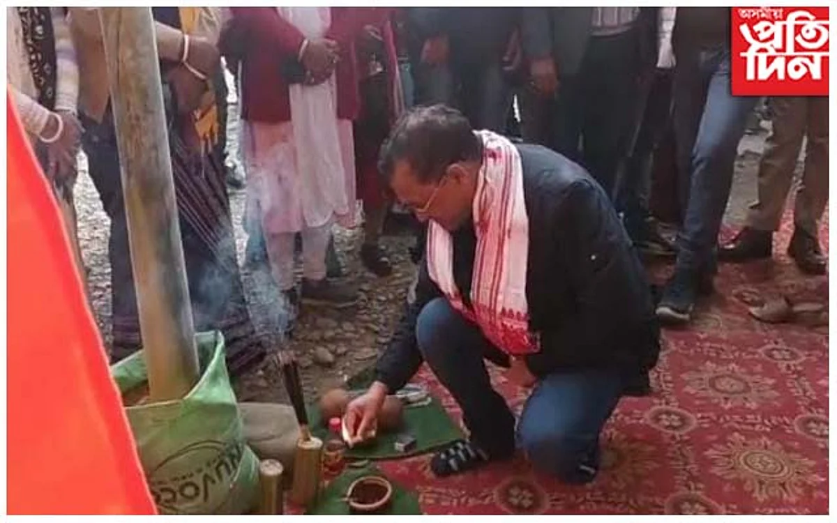 সৰুপথাৰত বৰপথাৰ সৰুপথাৰ সংযোগী দুইলেন যুক্ত পথৰ শুভাৰম্ভণী অনুষ্ঠান...