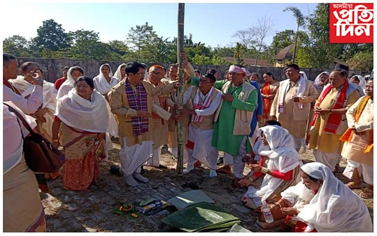 বিহু সুৰক্ষা সমিতি, অসম ৰ ষষ্ঠ দ্বি- বাৰ্ষিক কেন্দ্ৰীয় পূৰ্ণকালীন অধিৱেশনৰ লাইখুঁটা স্থাপন...