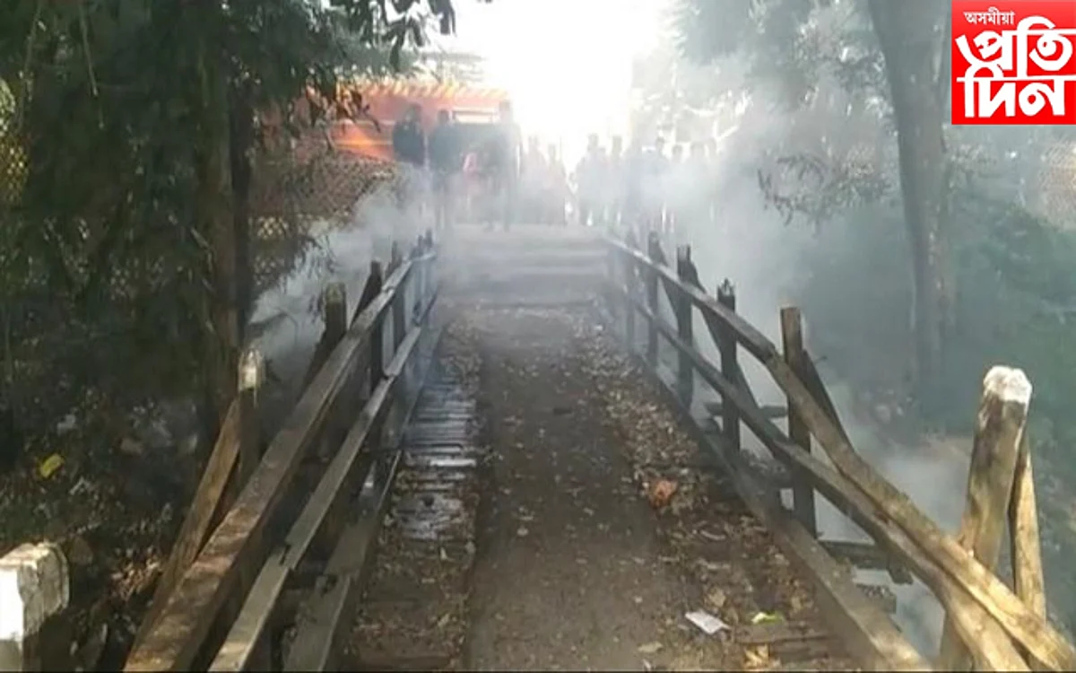 নগাঁও চহৰত অঘটন: নিচাসক্তই লগালে কাঠৰ দলঙত জুই