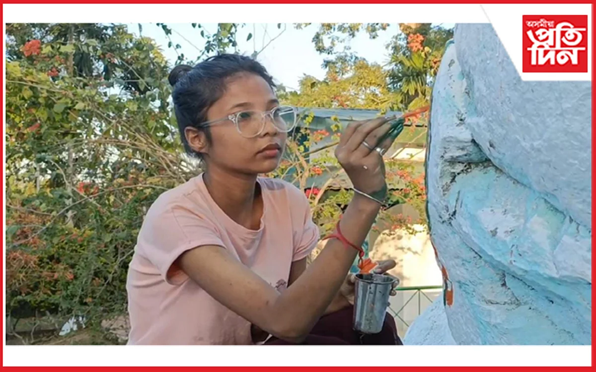 ষ্ট'ন আৰ্ট কৰি থকা অৱস্থাত লিম্পী