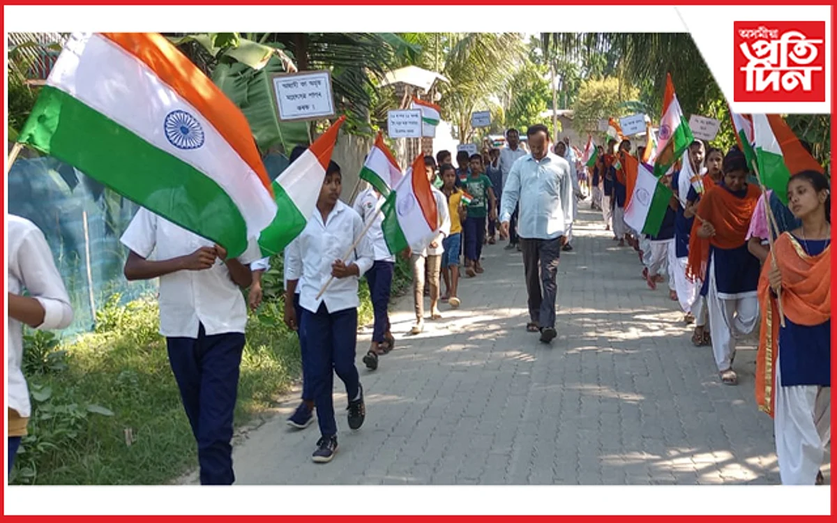তাকিয়া পাব্লিক ফাউণ্ডেশ্যনৰ উদ্যোগত ধিং গাঁও এম ই স্কুলৰ ঘৰ ঘৰ ত্ৰিৰংগা কাৰ্যসূচী…
