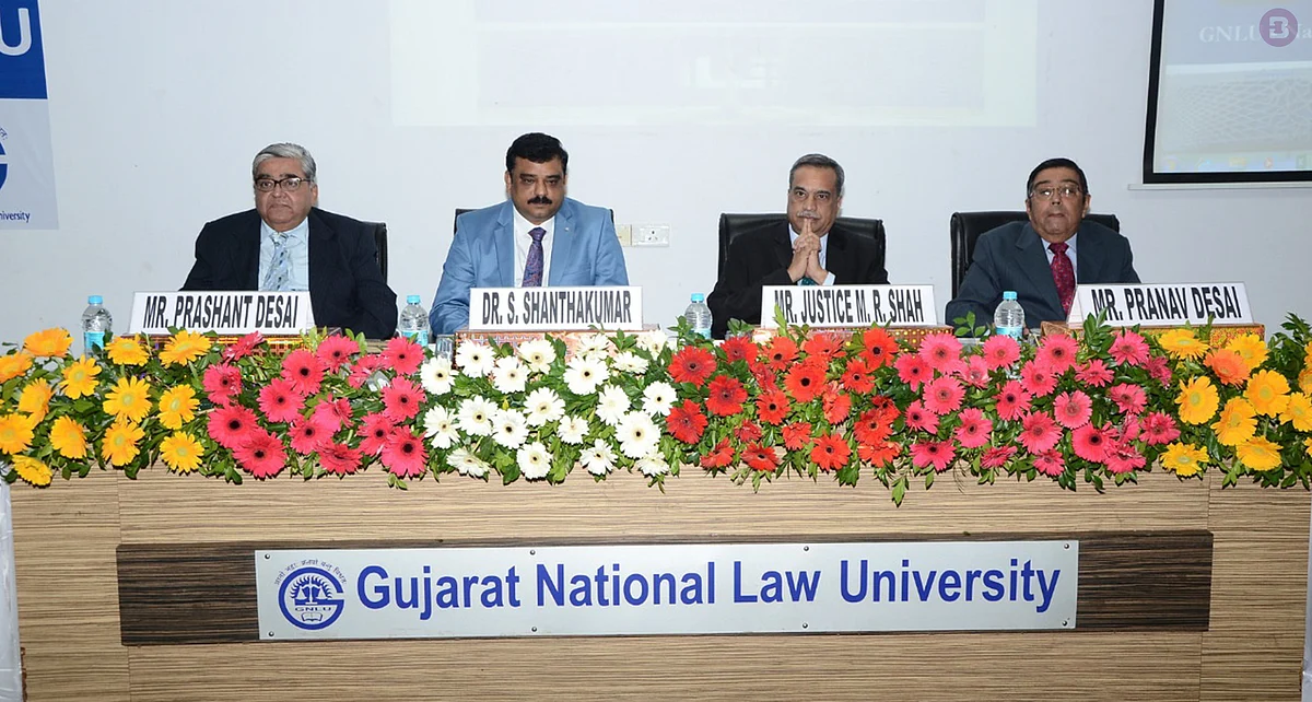 Dignitaries at the event held at GNLU