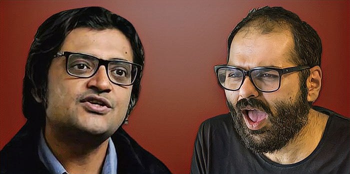 Comedian Kunal Kamra (r) was recently banned by four airlines for heckling journalist Arnab Goswami on an Indigo flight.