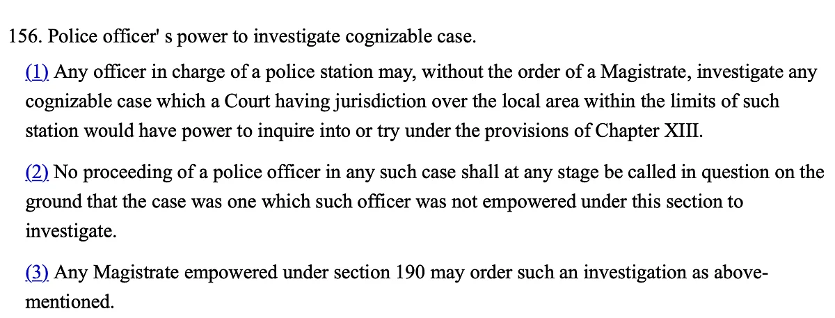 Section 156 CrPC