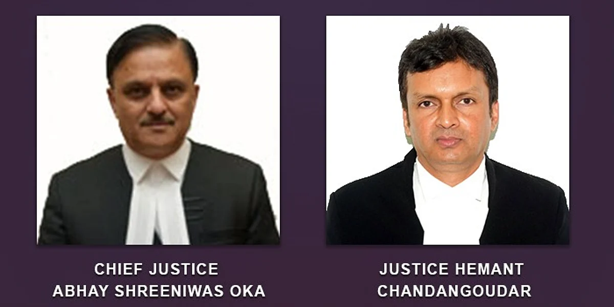 Chief Justice Abhay Shreeniwas Oka and Justice Hemant Chandangoudar
