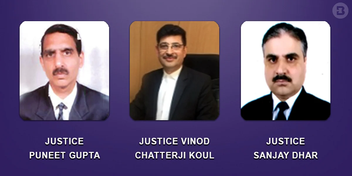 Justices Vinod Chatterji Koul, Sanjay Dhar and Puneet Gupta