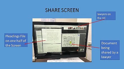 Delhi High Court - VC screen