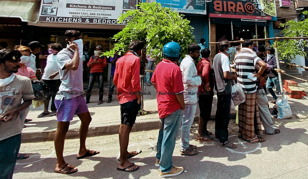 Line for Liquor Shops