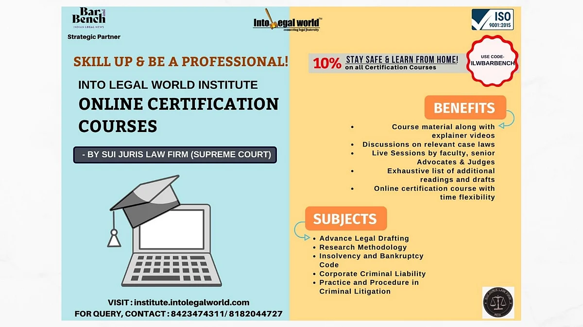 Professional Certification Courses by Into Legal World Institute