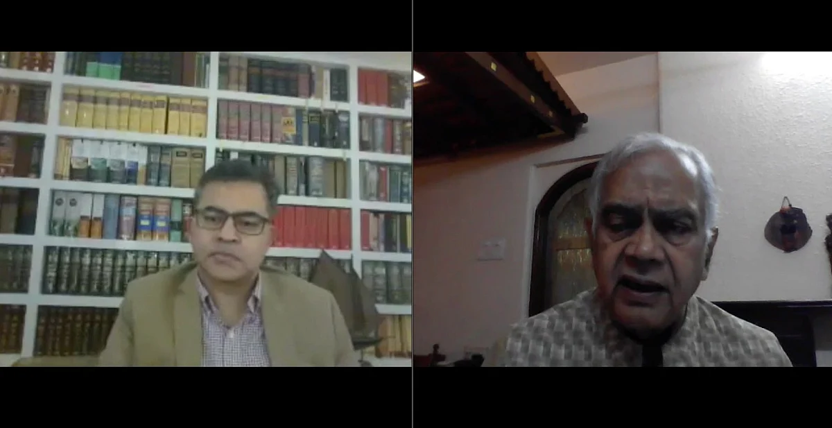 (L-R) Advocate Shoeb Alam and Senior Advocate Shekhar Naphade during the webinar