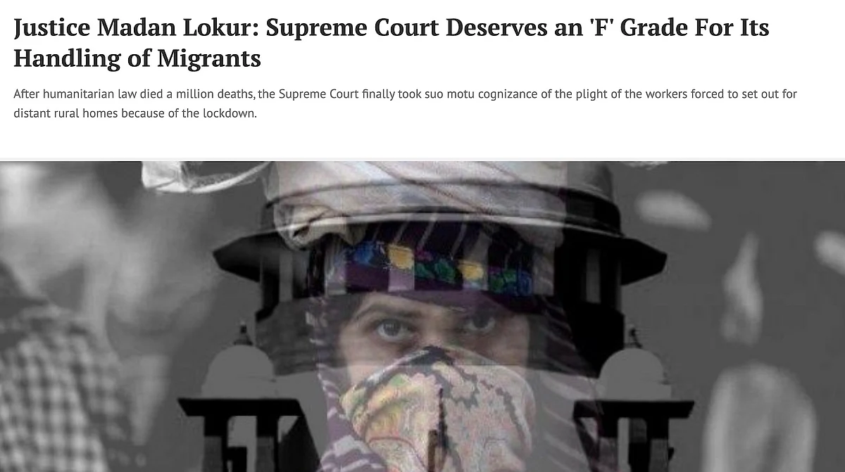 Justice Lokur Article in The Wire