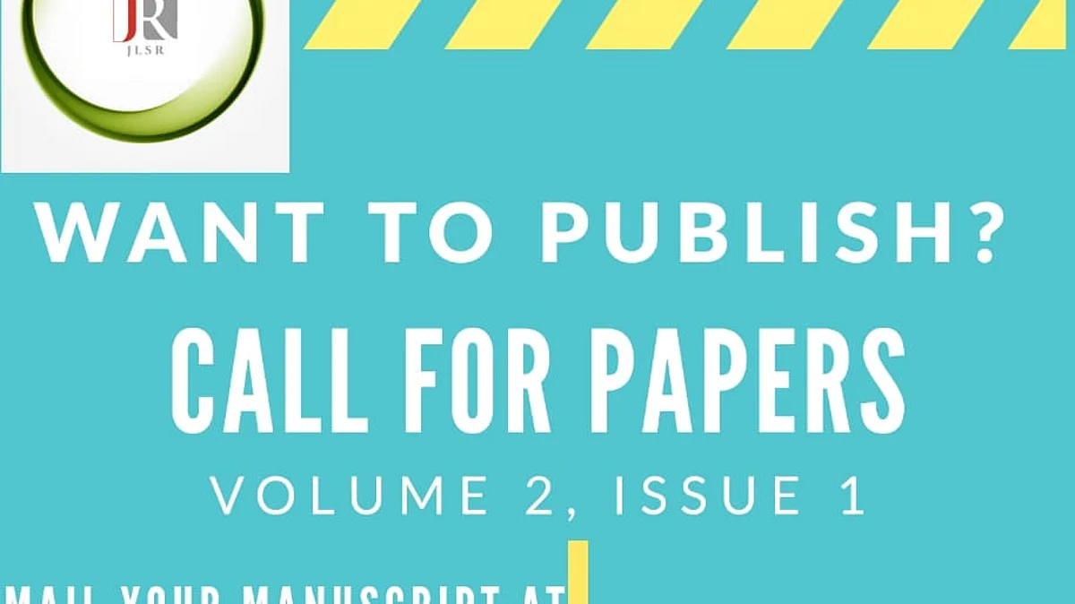 Call for Papers: Journal for Law Students and Researchers (Submit by 1st Nov)