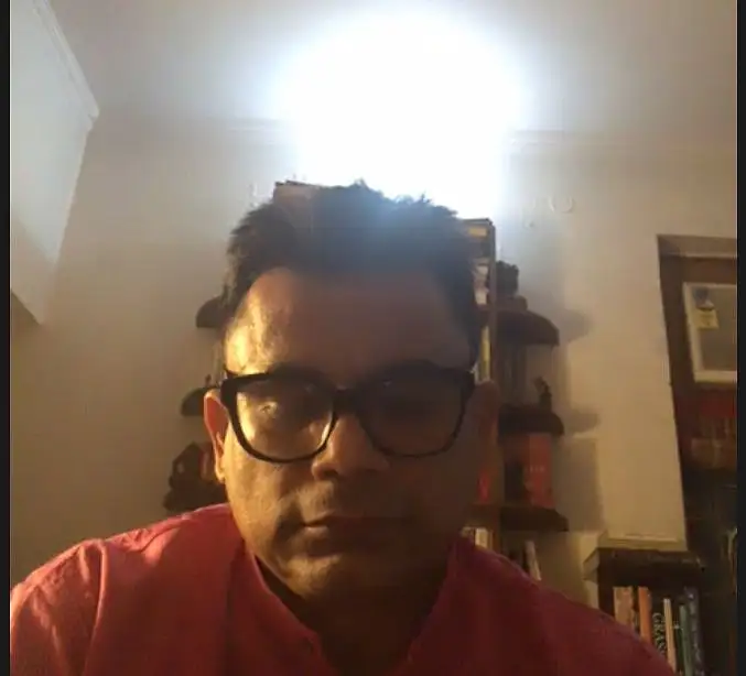 Advocate Sanjoy Ghose at the webinar