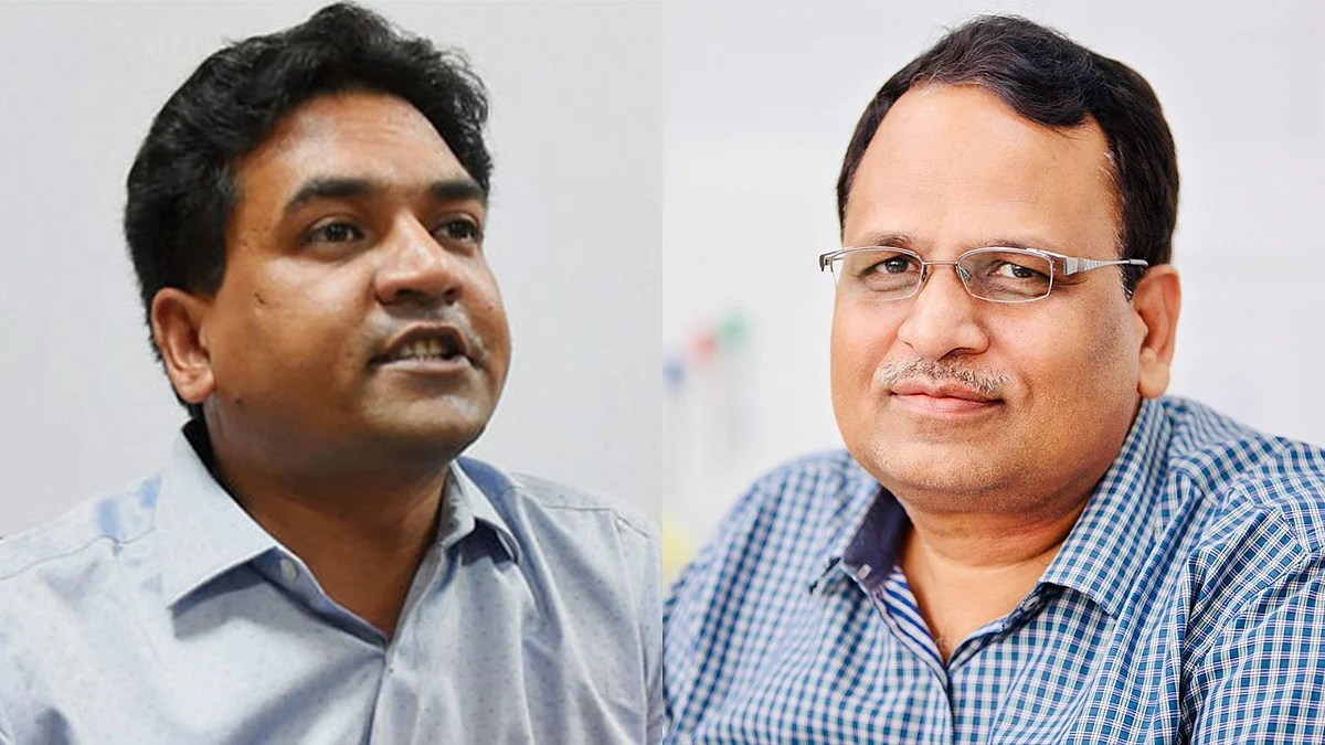 Kapil Mishra (L), Satyendar Jain (R)