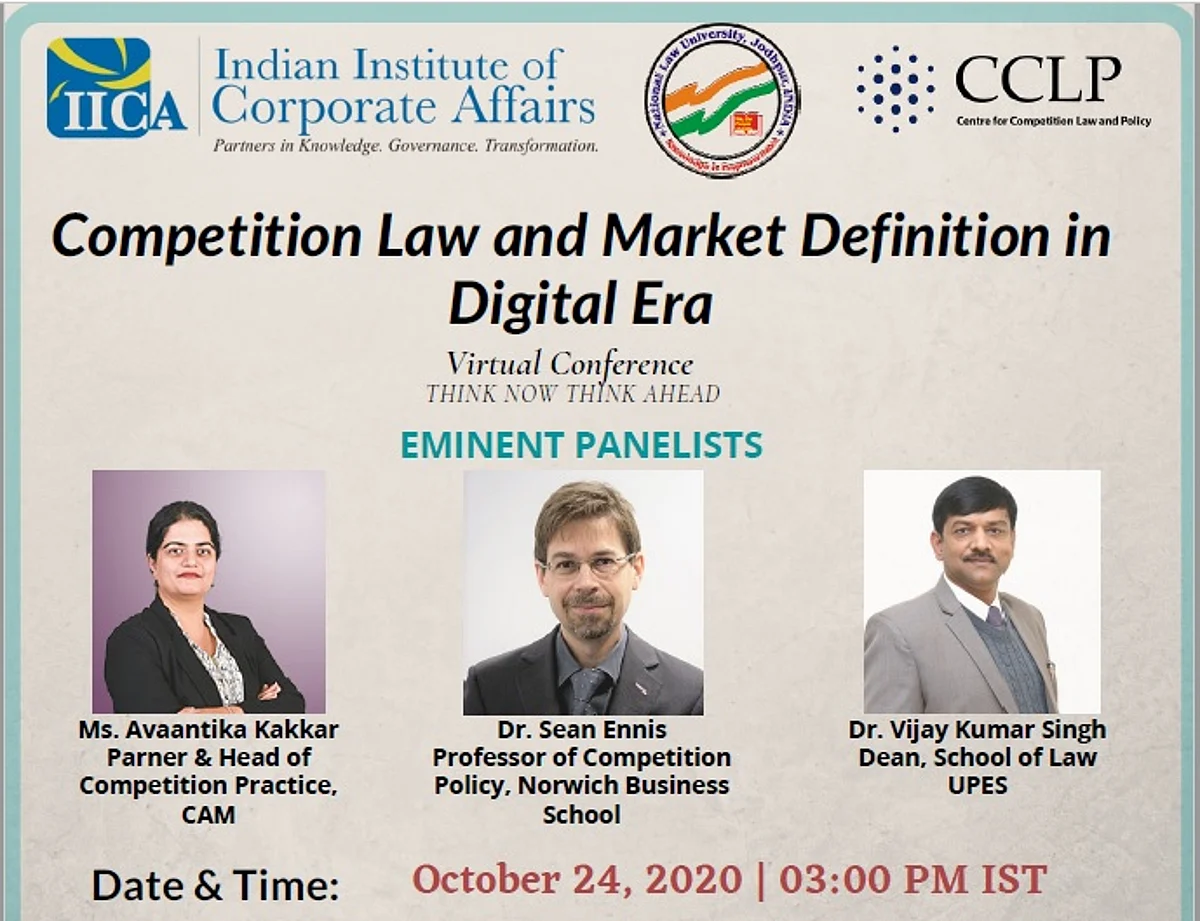 IICA and NLUJ's conference on Competition Law & Market Definition (Register by Oct 23)