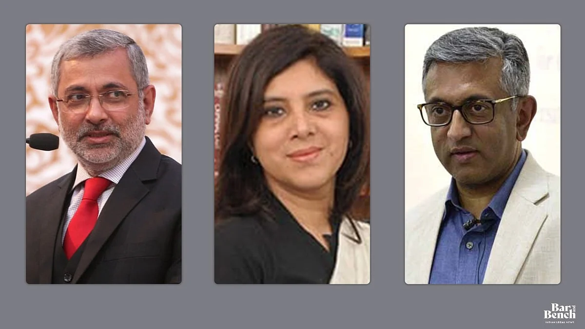 (L-R) Justice (retd.) Kurian Joseph and Senior Advocates Madhavi Divan and Dayan Krishnan comprised the High Powered Committee which selected the scholars