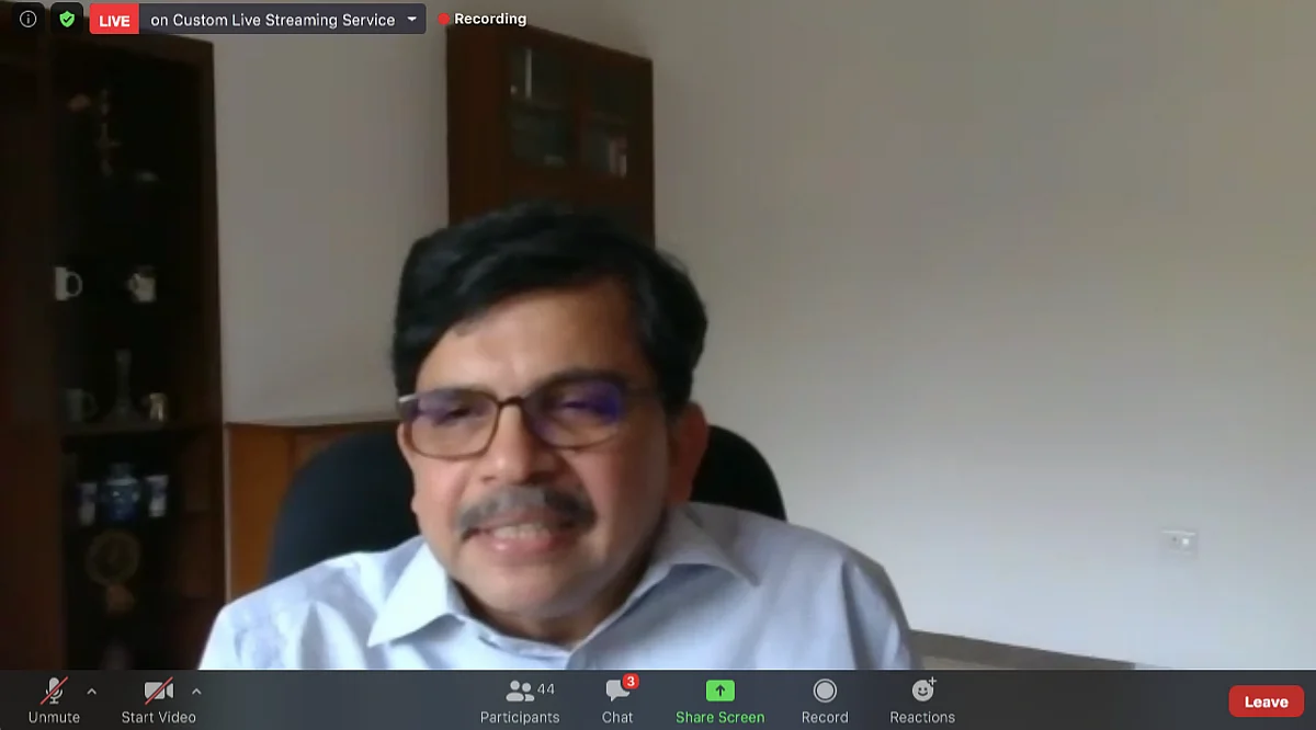 Justice S Muralidhar speaking during a discussion with the theme "Forging your own path."