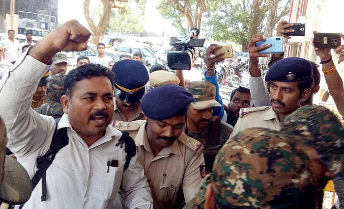 Roopesh being produced at a Court
