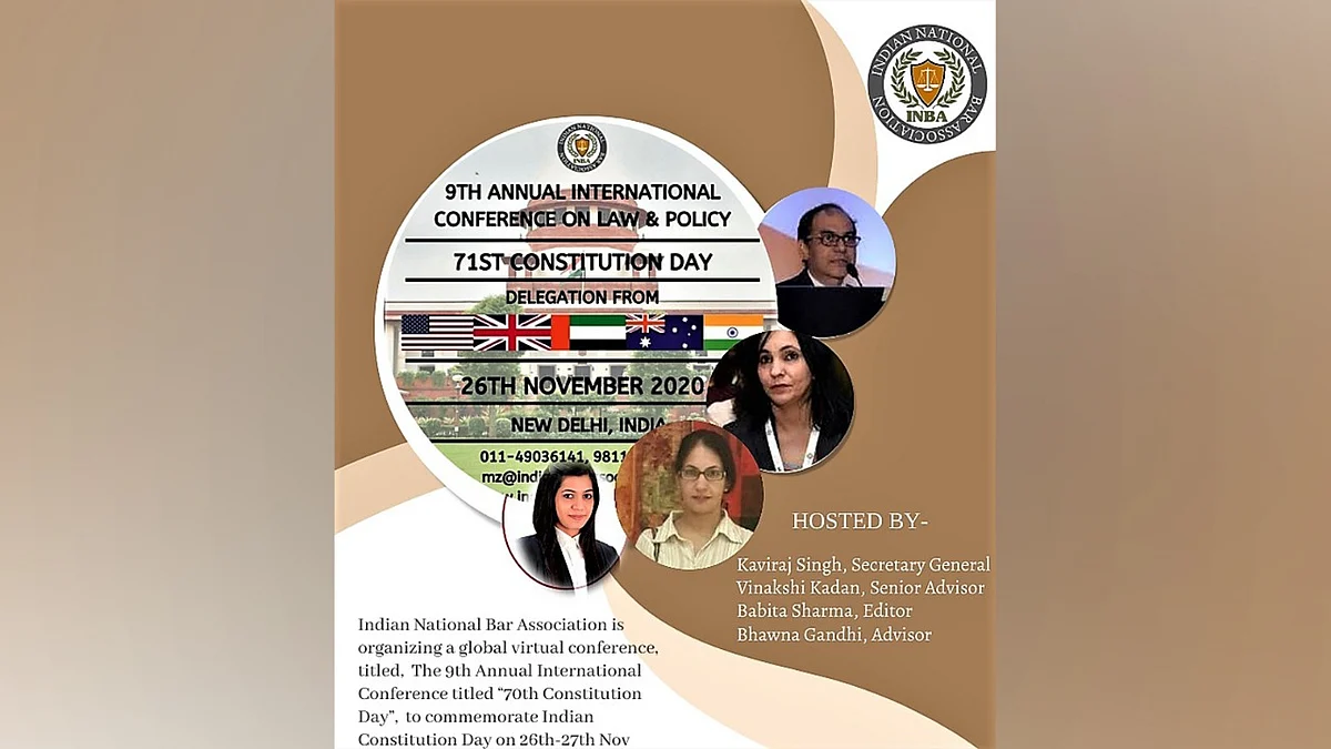 Happening Now: Indian National Bar Association organises webinar on Law and Policy to mark Constitution Day