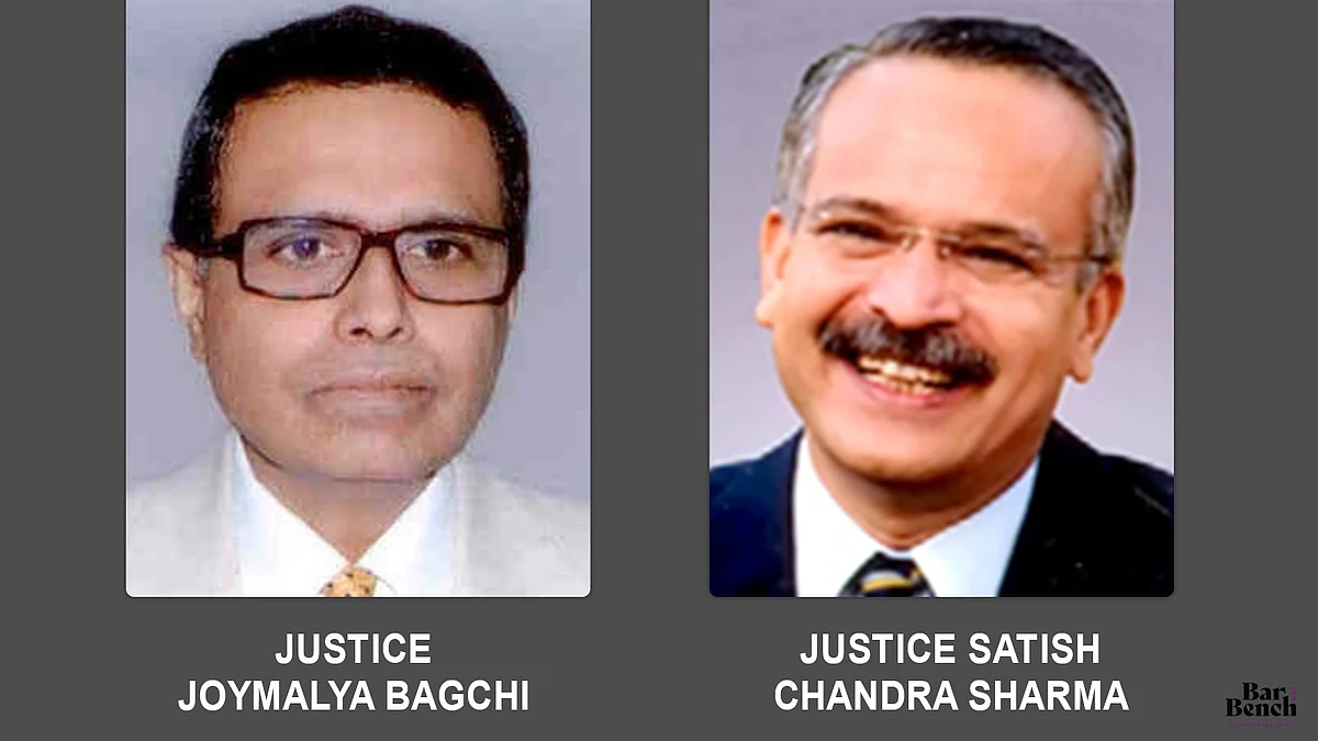 Justice Joymalya Bagchi (L) and Justice Satish Chandra Sharma (R)