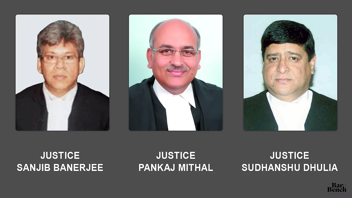 Collegium recommends elevation of Justices Sanjib Banerjee, Pankaj Mithal, Sudhanshu Dhulia as Chief Justices of Madras, J&K, Gauhati High Courts