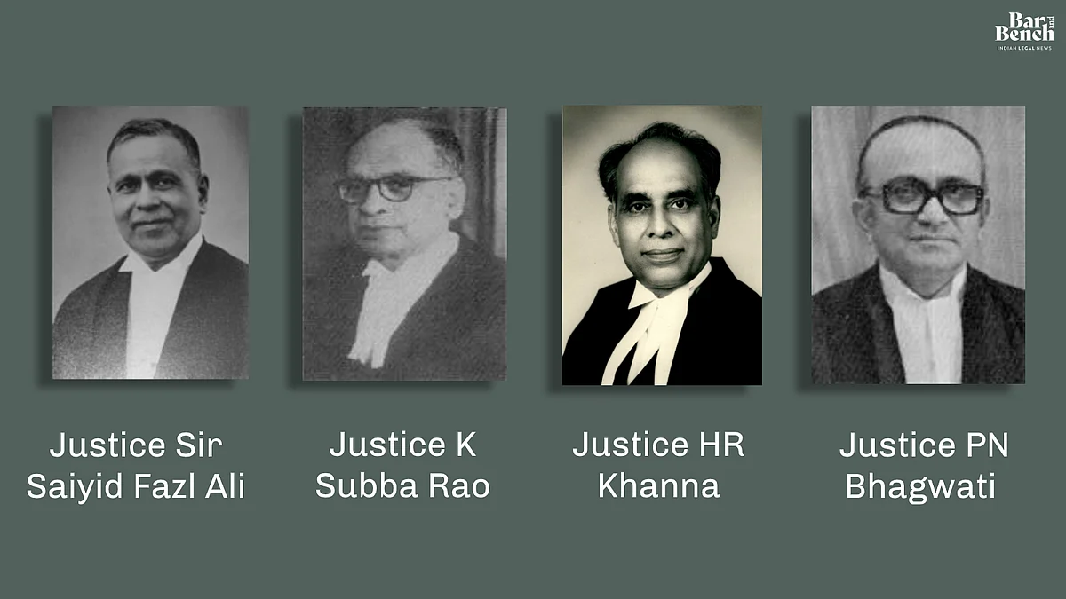 Justices Fazl Ali, K Subba Rao, HR Khanna, PN Bhagwati