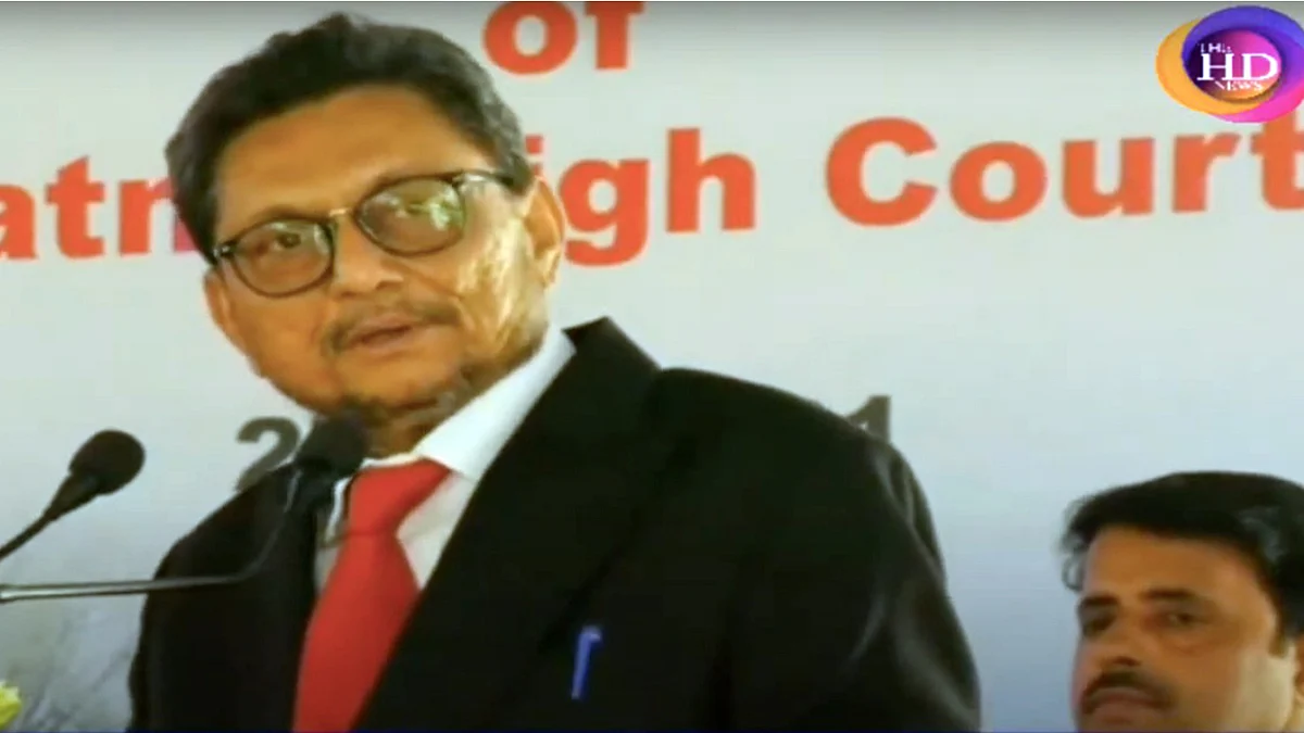 CJI SA Bobde speaking during the Patna High Court Centenary Building inauguration
