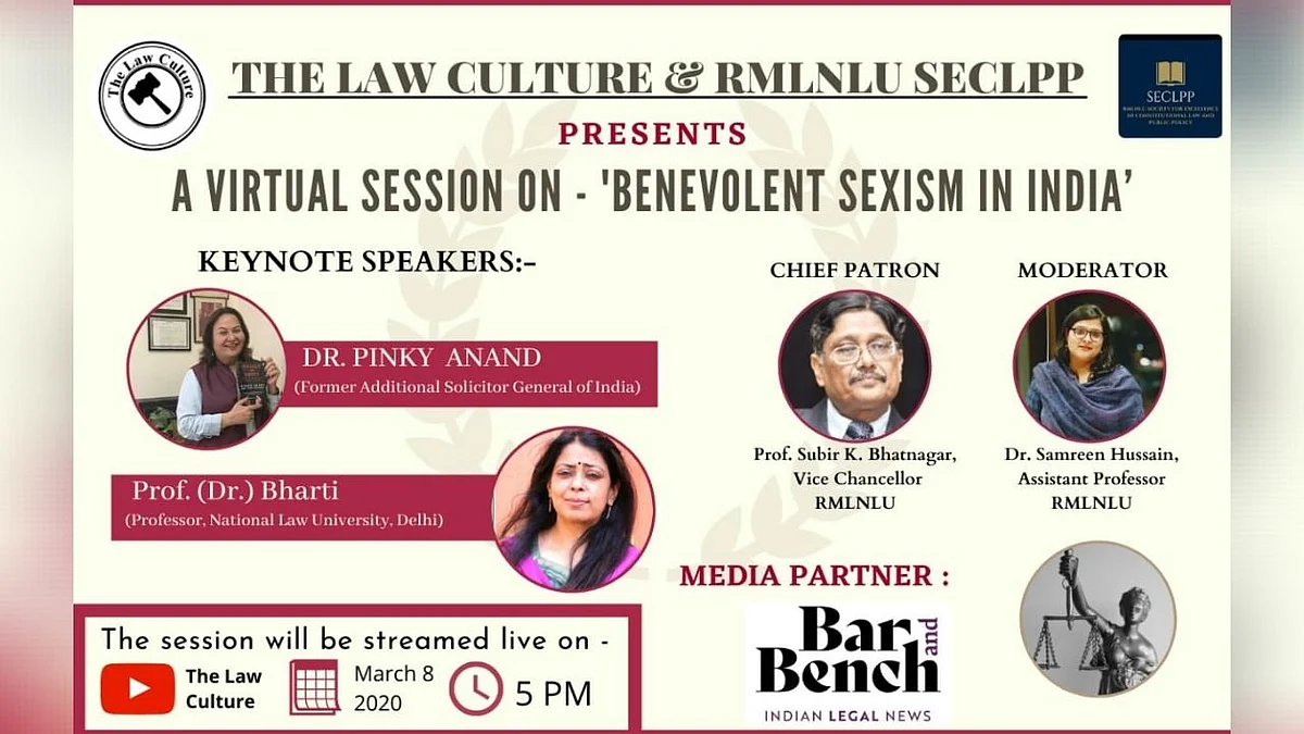 Webinar Alert: Discussion on Benevolent Sexism by Pinky Anand & Prof. Bharti