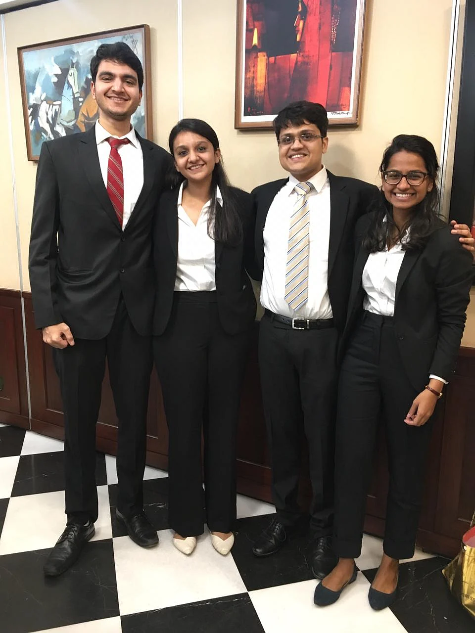 The team of Akilesh Menezes, Priyanshi Vakharia, Anjali Karunakaran & Yash Shiralkar
