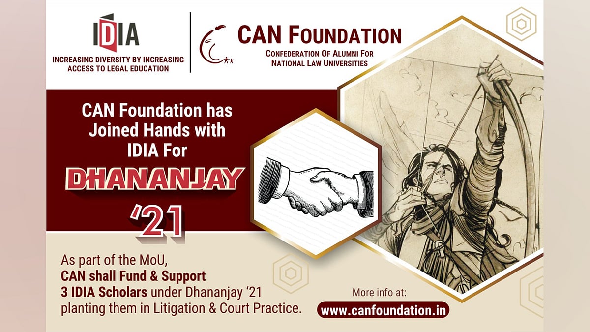 IDIA and CAN Foundation sign MOU for supporting IDIA Scholars under Project Dhananjay