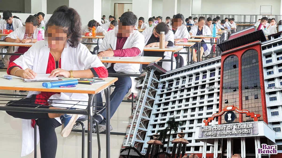 Medical students writing exam, Kerala High Court