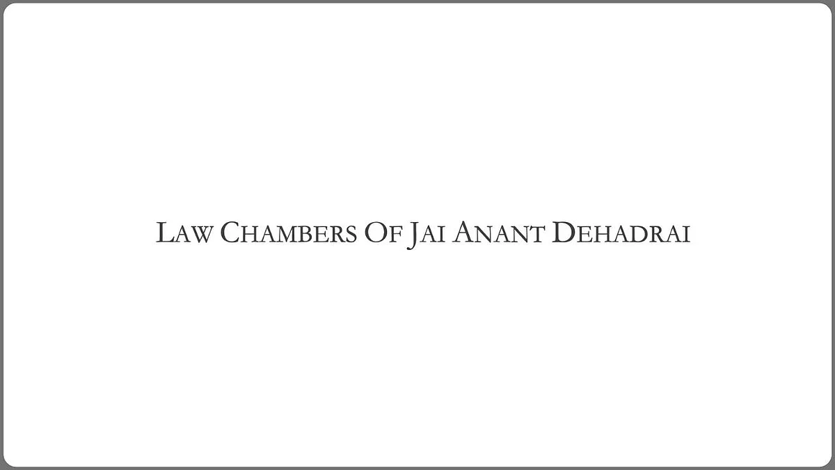 Chambers of Jai Anant Dehadrai is looking to hire an Associate