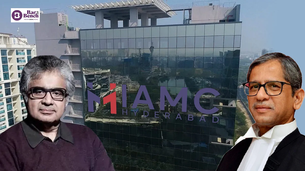 CJI NV Ramana and Harish Salve with IAMC