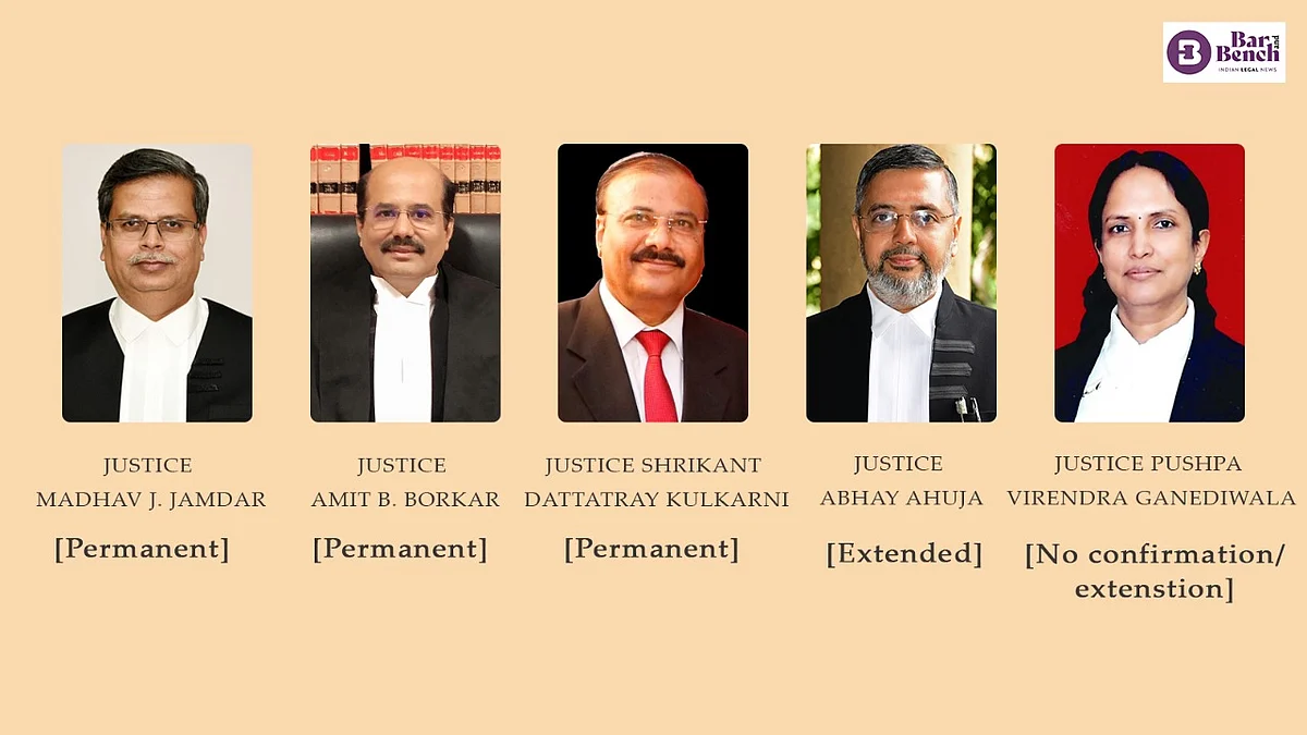 Collegium recommends 3 Addl. judges of Bombay High Court to be made permanent; Justice Abhay Ahuja granted fresh term as Addl. judge