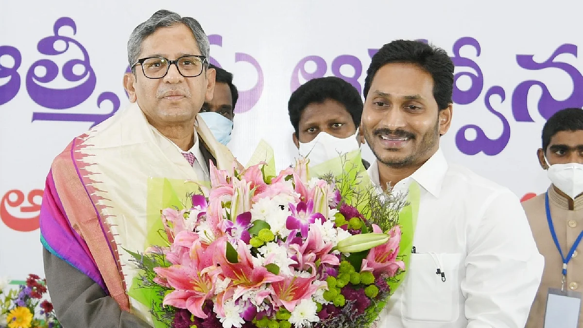 CJI NV Ramana , YS Jagan Reddy