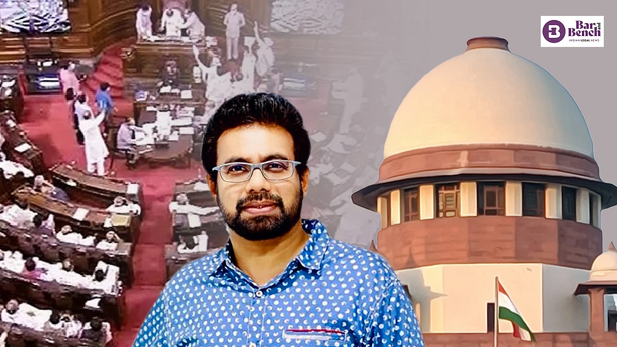 John Brittas and Rajya Sabha with Supreme Court